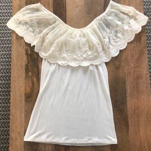 White lace top